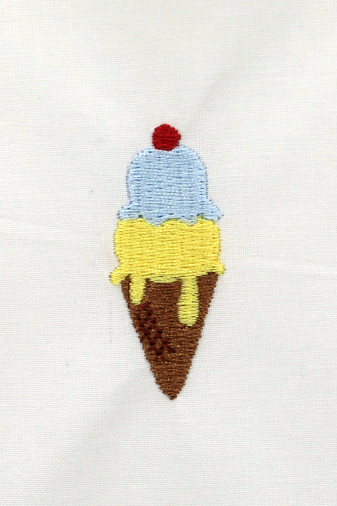 Ice Cream Cone - Stitching Club Machine Quilting and Embroidery