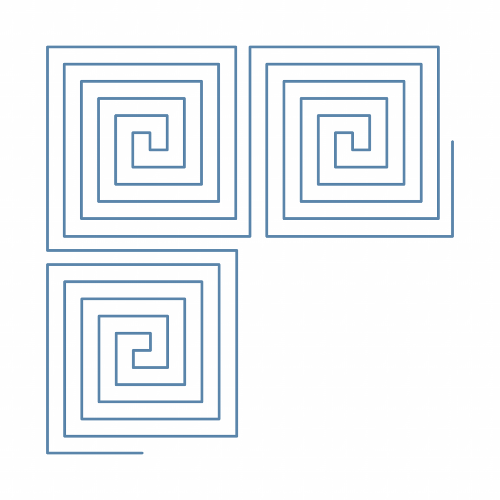 Swirled Rectangles Stitching Club Machine Quilting and Embroidery